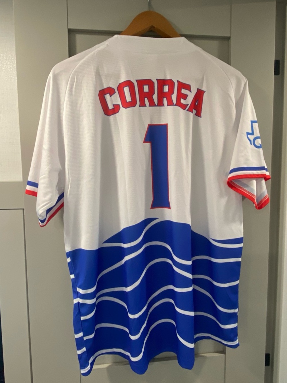 Corpus Christi Hooks Correa Baseball Jersey - White, Royal Blue & Red